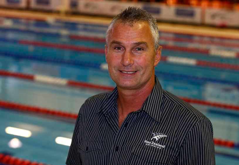 220313. Wellington HP coach Gary Hurring during Day Five of the State New Zealand Open Championships, Auckland, New Zealand, Friday 22 March 2013. Photo: Simon Watts/bwp.co.nz/Swimming New Zealand