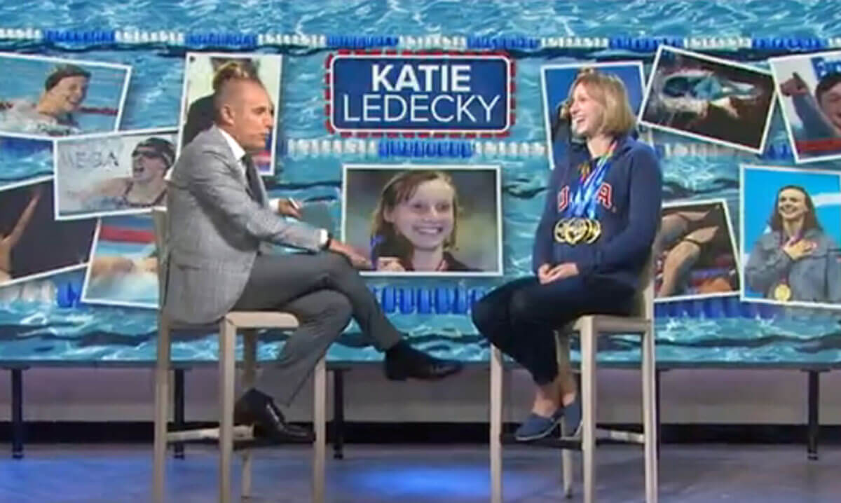 Katie Ledecky Brings Gold Medals To Today Show