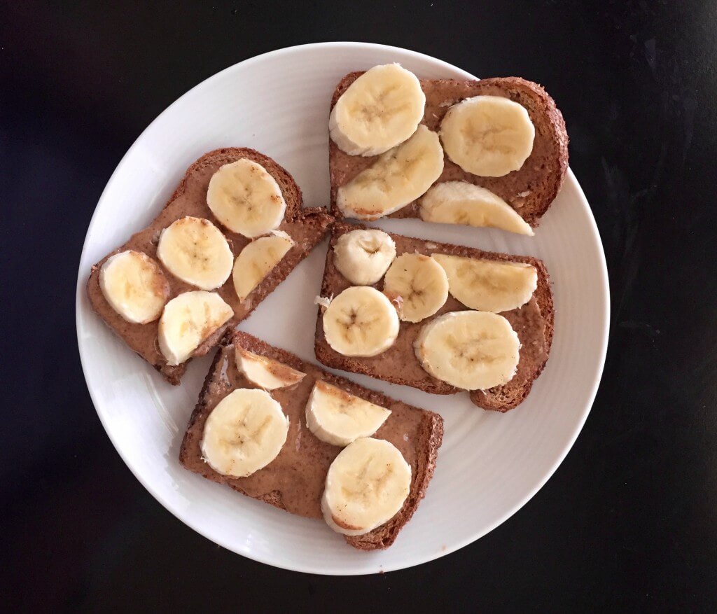 Toast and Almond Butter. Breakfast-2015