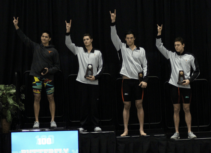 Four Texas butterfly swimmers