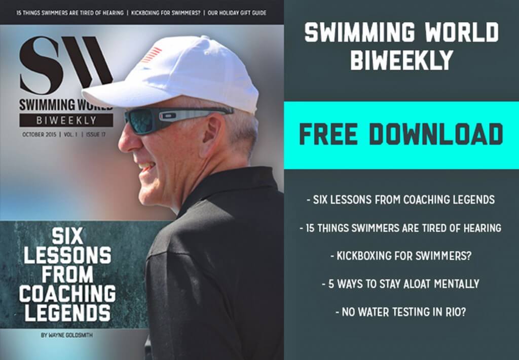 Swimming World Biweekly Cover Oct. 21, 2015