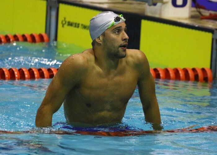 DURBAN, SOUTH AFRICA - APRIL 13: Chad le Clos on his way to qulaifying time and gold medal in the 200m butterfly for mens final during the finals session on day 4 of the SA National Aquatic Championships and Olympic Trials on April 13 , 2016 at the Kings Park Aquatic Center pool in Durban, South Africa. Photo Credit / Anesh Debiky/Swim SA