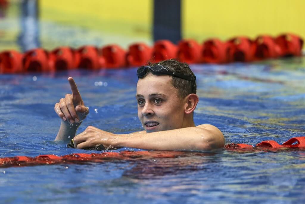 Zac Reid qualifies for Junior PanPacs (400m Free) during the Swimming NZ, National Age Group Championships, Wellington Regional Aquatic Centre, Kilbirnie, Wellington, Wednesday 20 April 2016. Photo: Simon Watts/www.bwmedia.co.nz