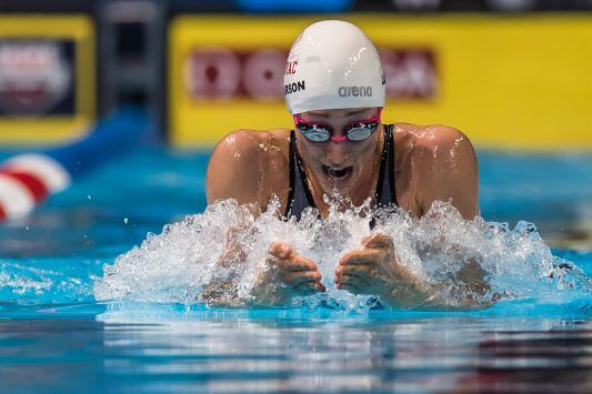 Breeja Larson Powers to 100 Breast Victory at 2017 Arena Pro Series ...