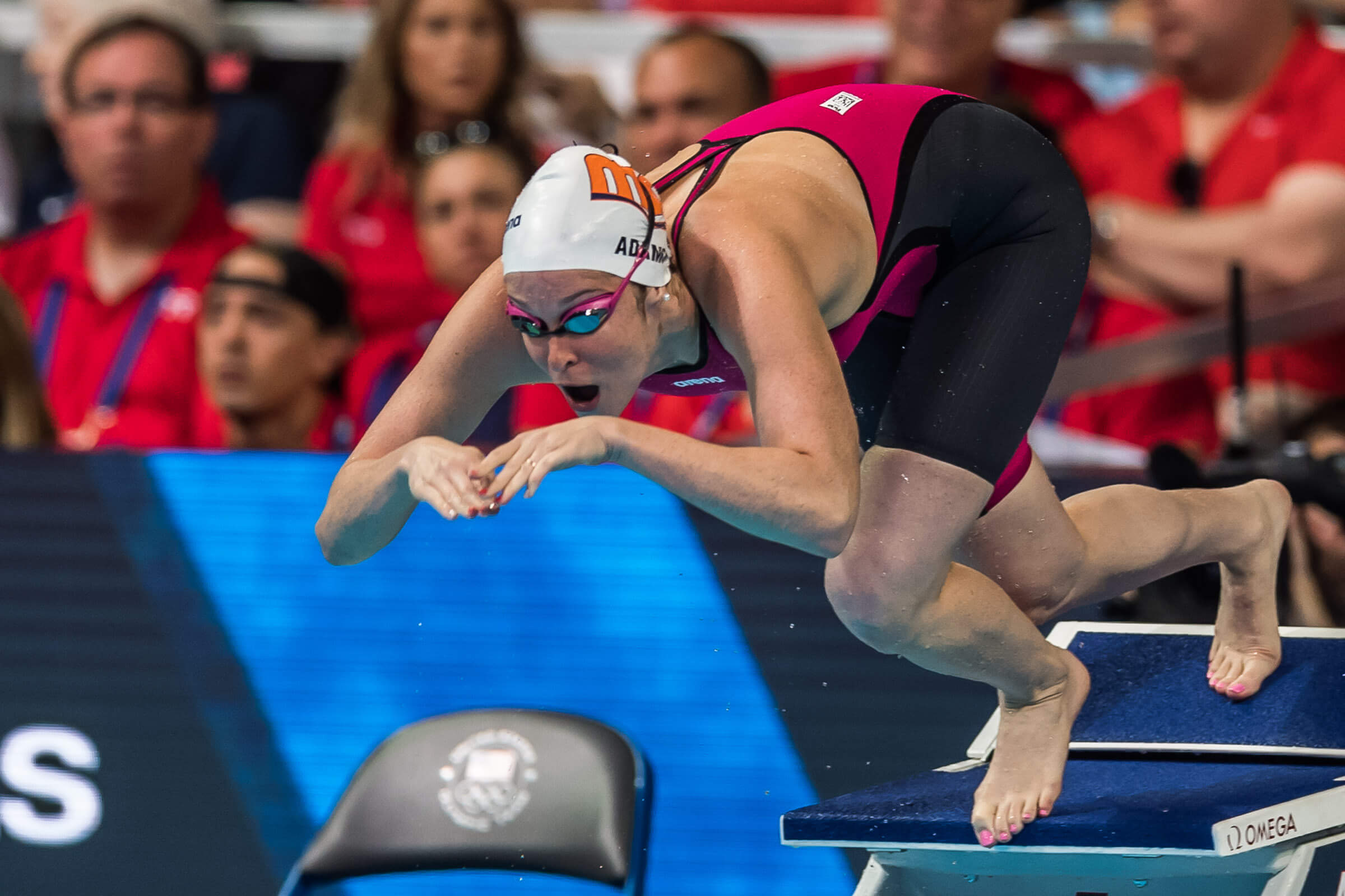 Cammile Adams Safely Into 200 Fly Finals as Top Seed