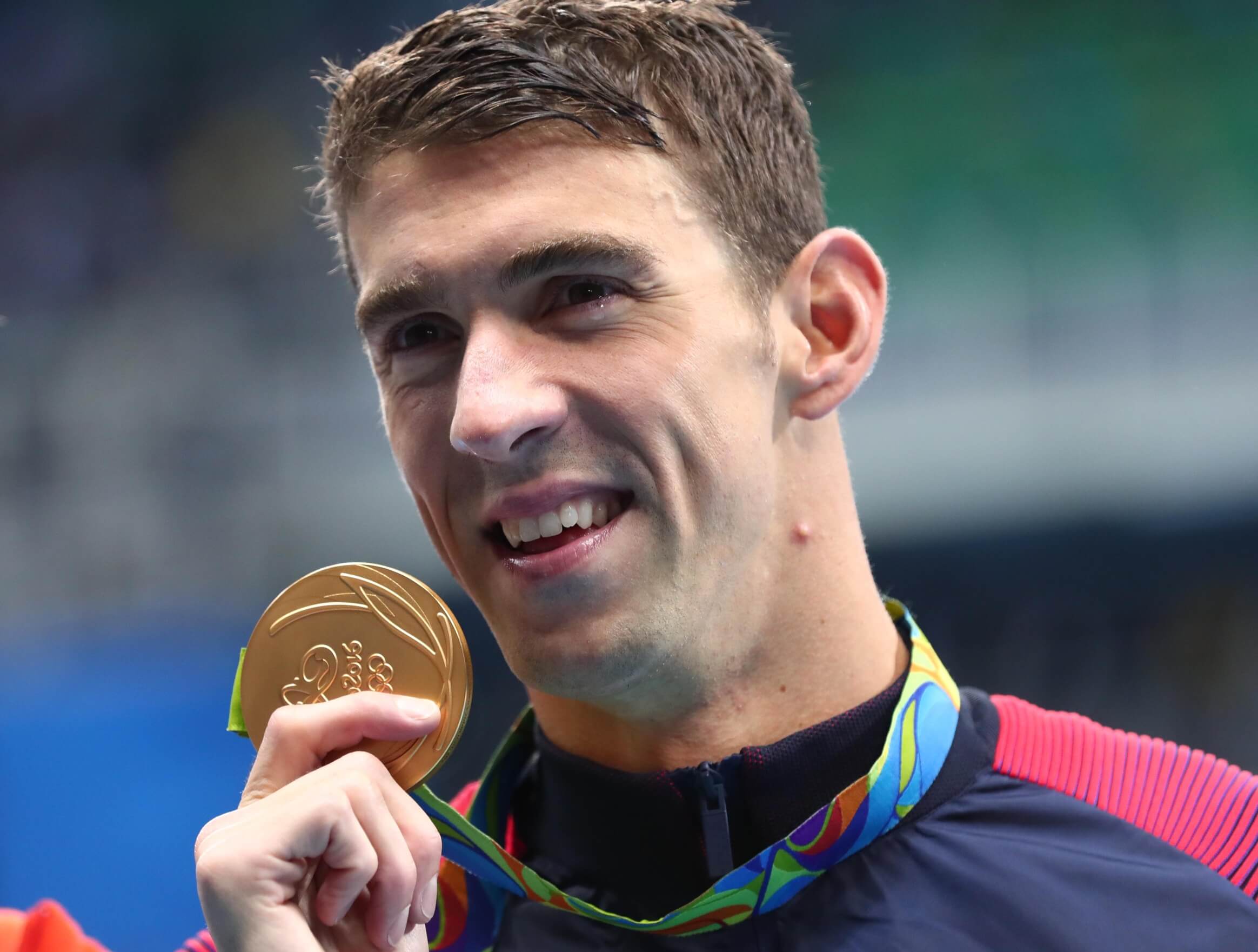 Michael Phelps USA. Win the gold medal