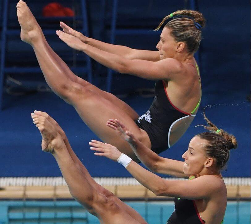 Прыжки в воду 10. Сара Беллар синхрозарядка. Diving Olympics 1906 Gottlob Walz.