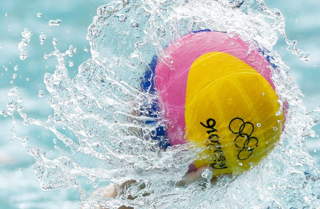 Aug 11, 2016; Rio de Janeiro, Brazil; General view of the ball during the women's preliminary round game between the United States and the China in the Rio 2016 Summer Olympic Games at Maria Lenk Aquatics Centre. Mandatory Credit: Andrew P. Scott
