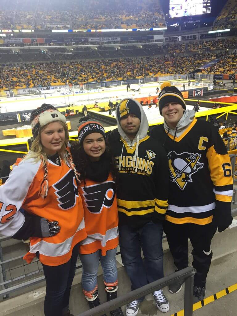 friends-at-hockey-game