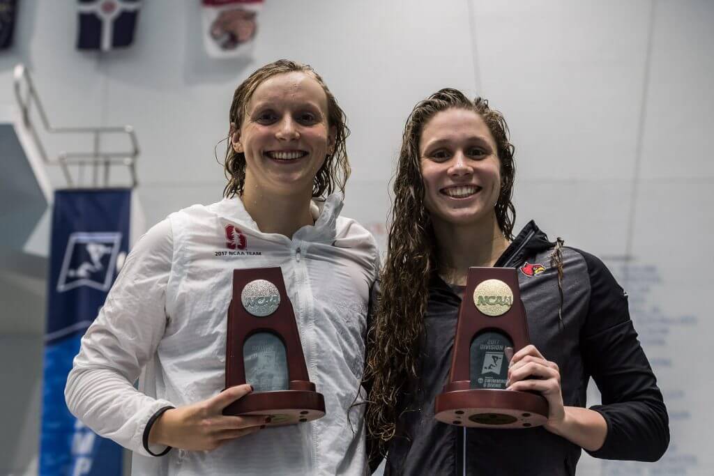 katie ledecky, mallory comerford, 2017 ncaa championships