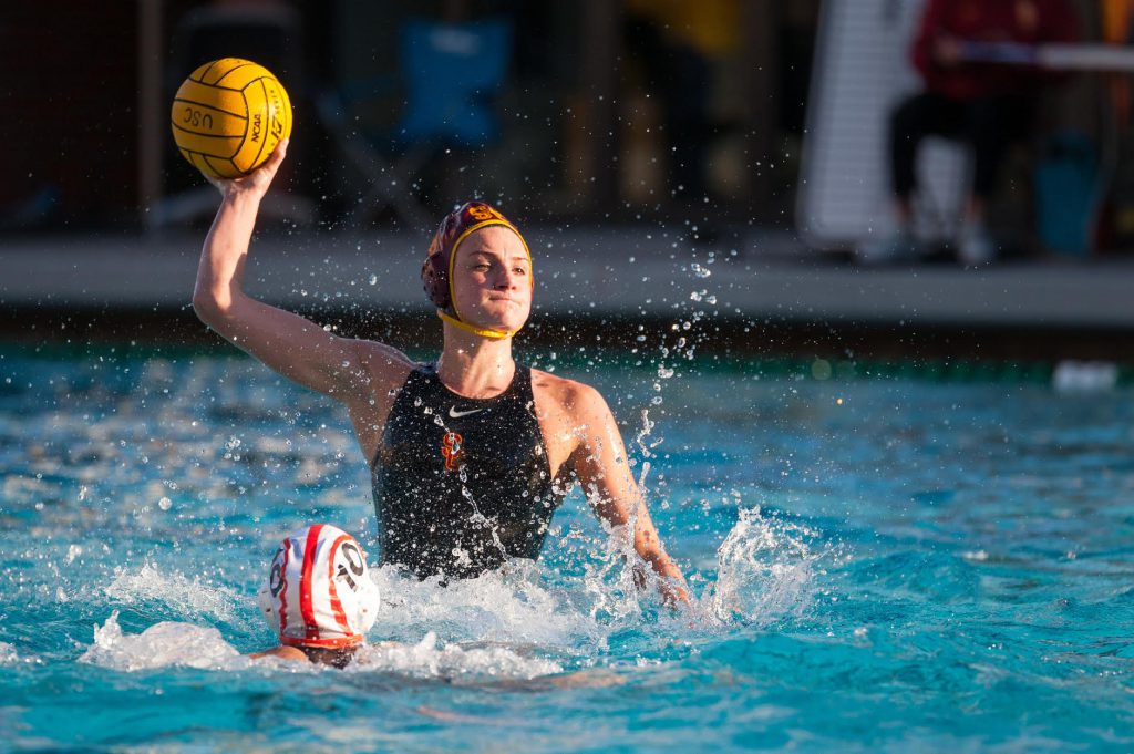 USC Women's Water Polo defeats Princeton at home.
