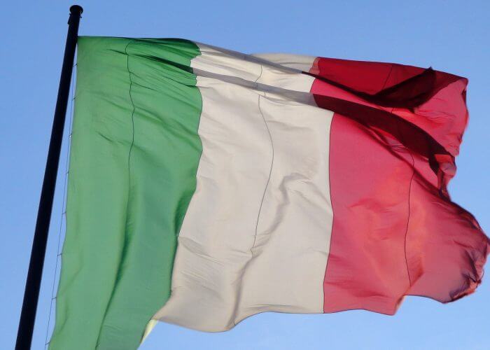 Italian Flag Wind Italy