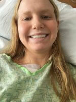 Amanda Crnic in the hospital