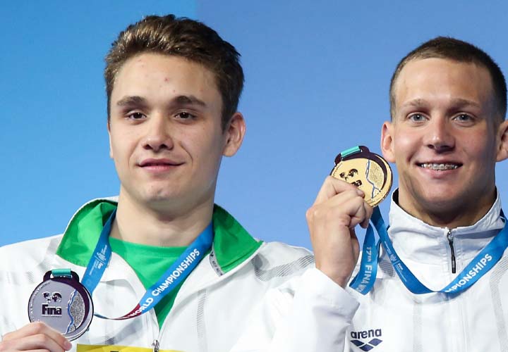 kristof-milak-caeleb-dressel-100-fly-podium-budapest