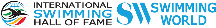 ISHOF and Swimming World Combined logo