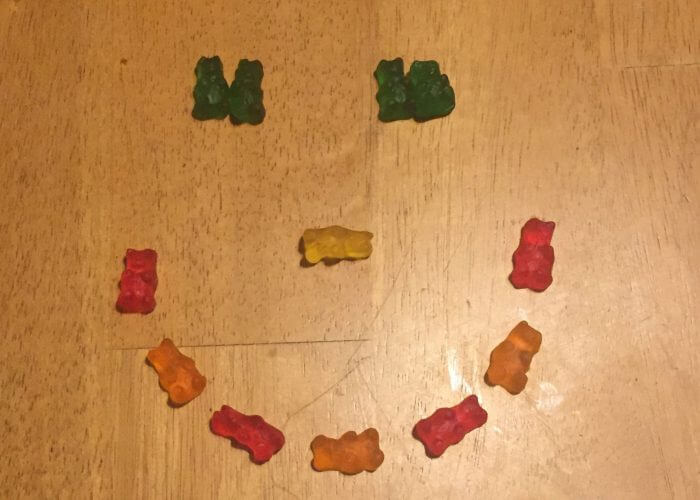 Gummy bears smile