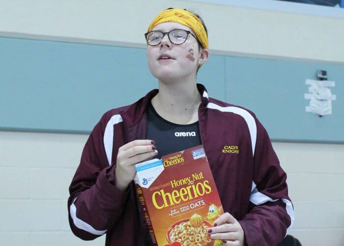 anna with snacks