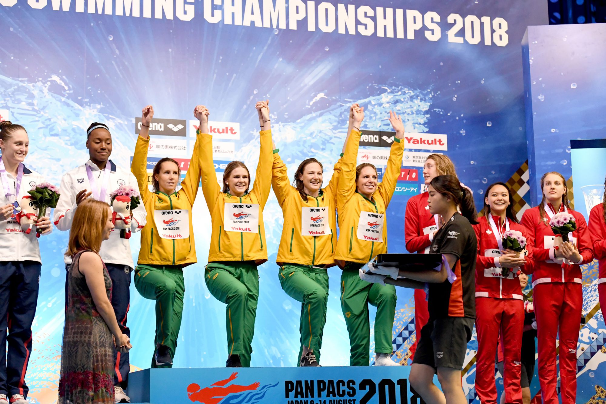 2018 Pan Pacs Womens 4x100m Freestyle Relay Gold e1534000636667.