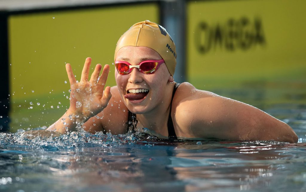 Ciara Smith, 100m Breaststroke. Swimming New Zealand National Short Course Championships, National Aquatic Centre, New Zealand,Tuesday 2nd October 2018. Photo: Simon Watts/www.bwmedia.co.nz