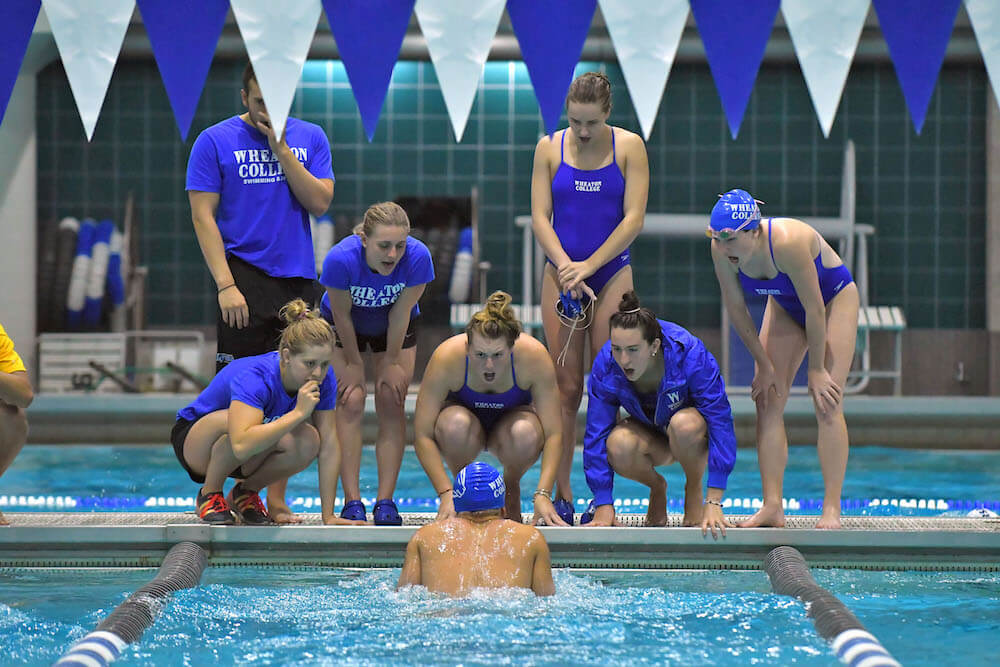 Wheaton College Swimming & Diving teams compete against WPI and UMass Dartmouth. - Photo by: Keith Nordstrom