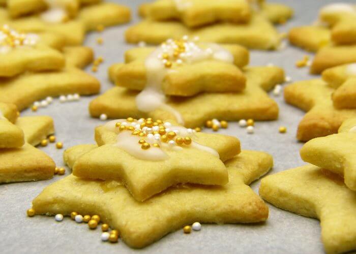 Cookie Cutter Christmas Biscuits Icing Sugar Star