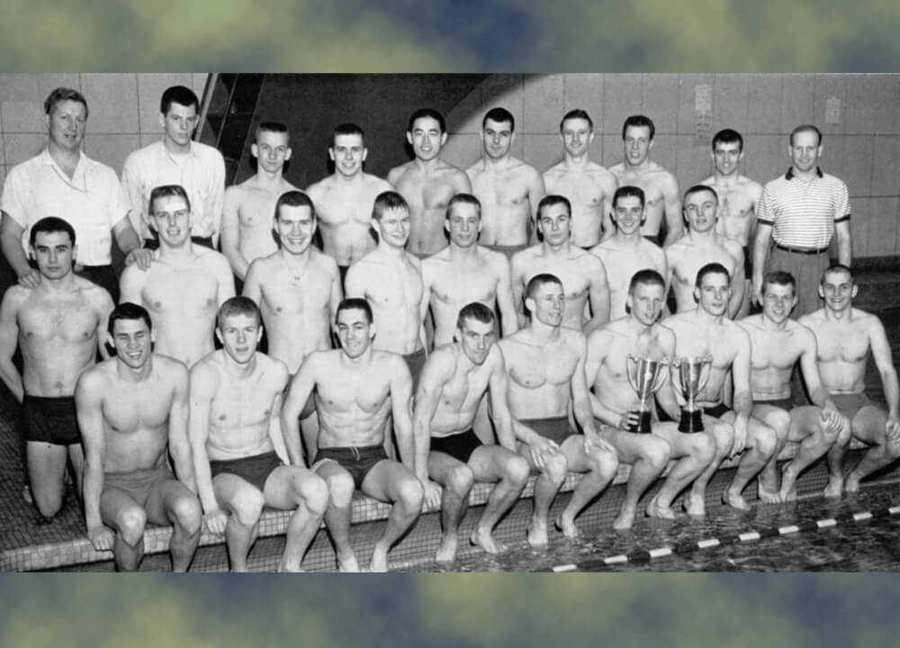 1959 University of Michigan D1 Swimming Team 1000x720
