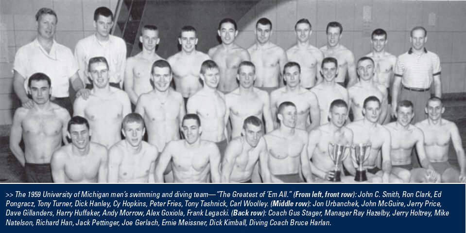 1959 University of Michigan Wolverines Team with roster list