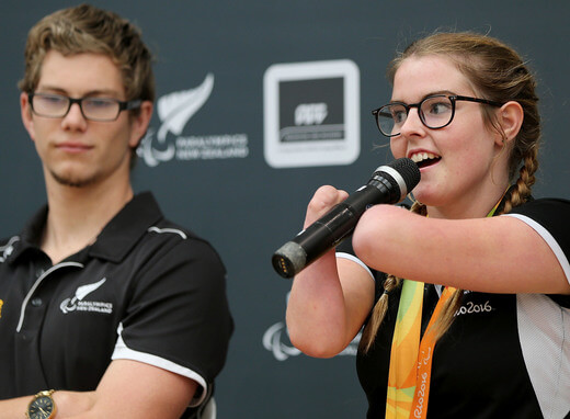 Paralympian Nikita Howarth at ACC Paralympics New Zealand Open Day in 2016 credit Getty Images