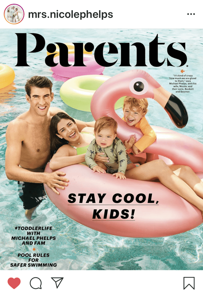 Phelps Parents magazine cover Instagram