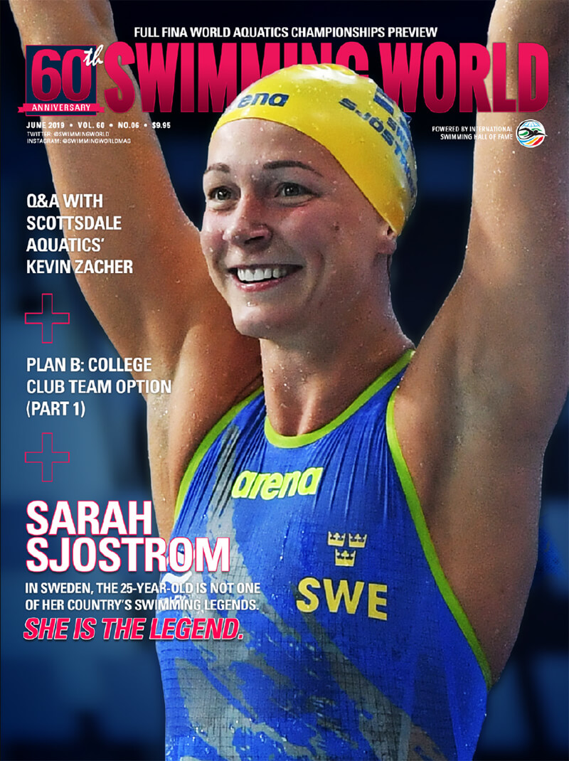 Swimming June 2019 Cover Sarah Sjostrom