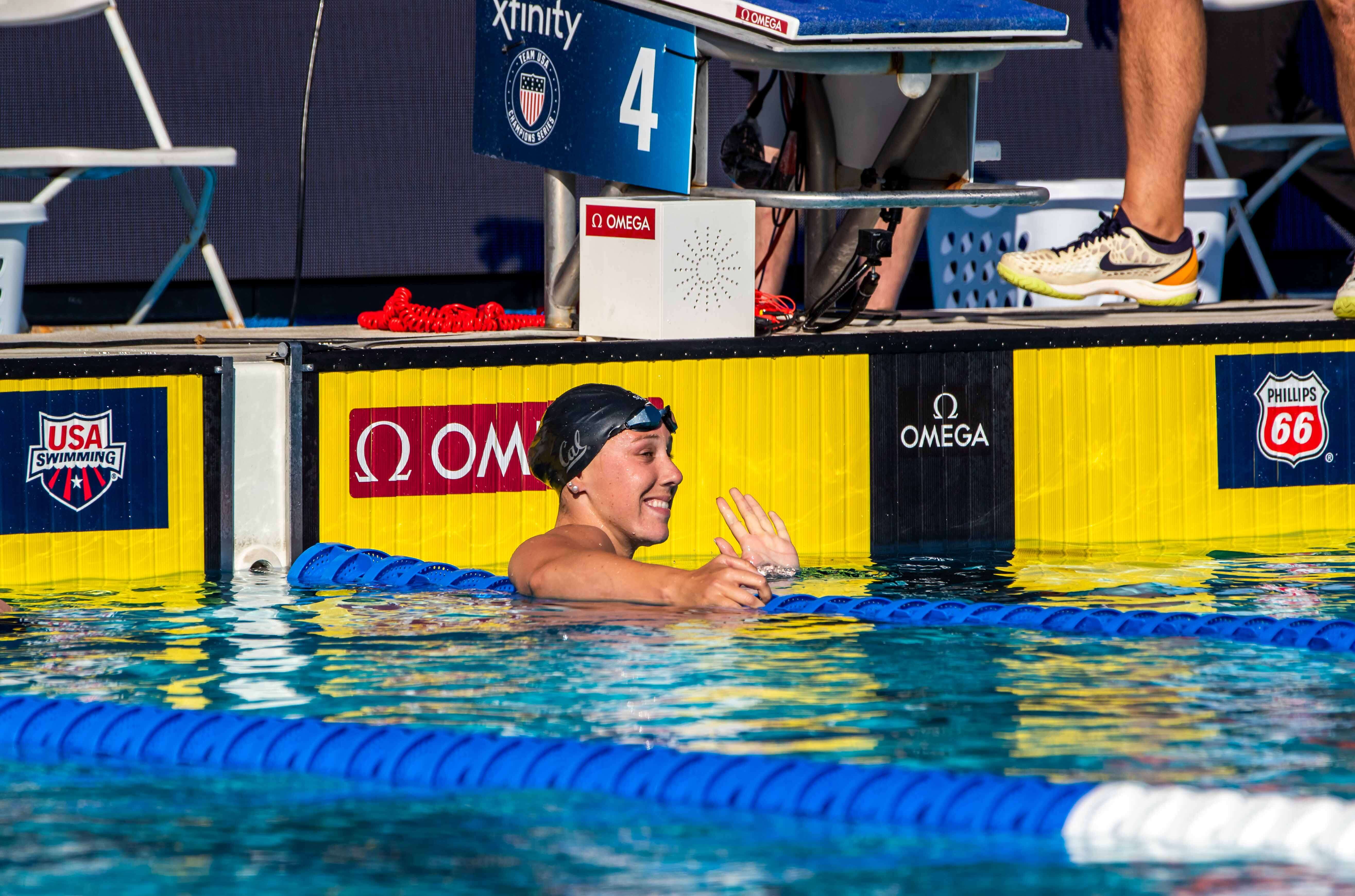 Abbey Weitzeil Pulls Ahead to Prevail in 100 Freestyle