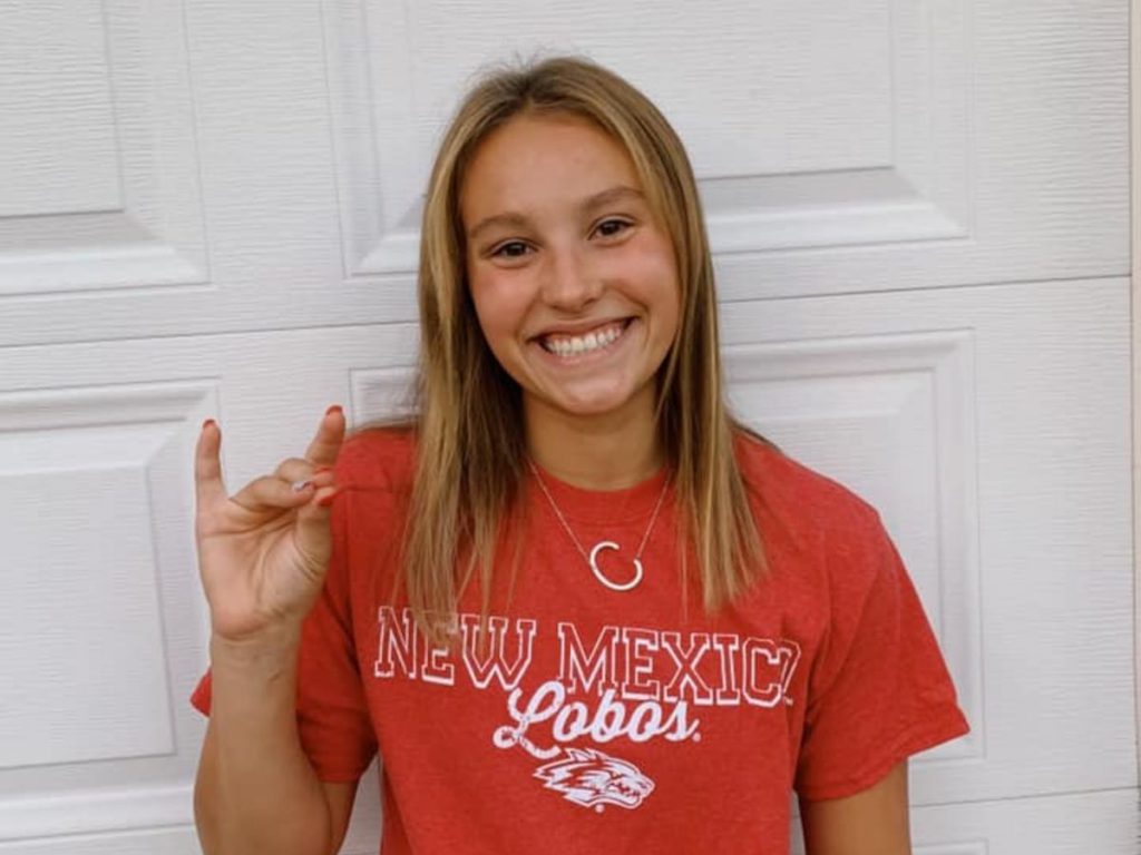 Claire Eisele of Fox Valley Wave Swim Team Hands New Mexico Verbal