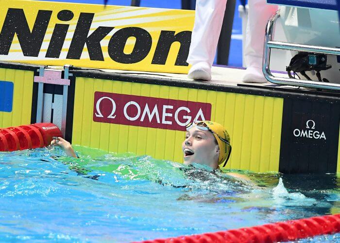 Minna Atherton AUS, 100m Backstroke Final, 18th FINA World Swimming Championships 2019, 23 July 2019, Gwangju South Korea. Pic by Delly Carr/Swimming Australia. Pic credit requested and mandatory for free editorial usage. THANK YOU.