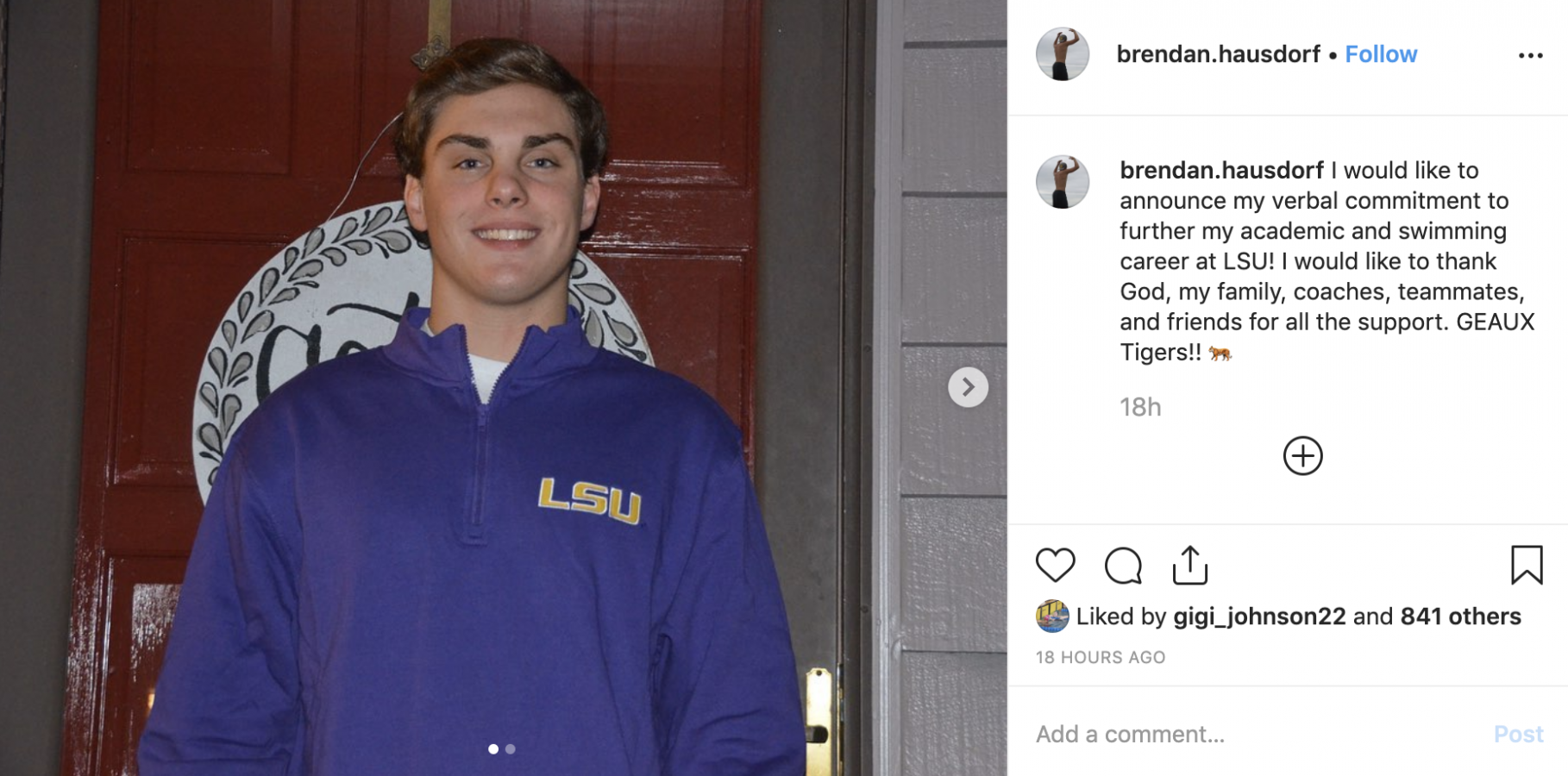 Junior National Qualifier Brendan Hausdorf Announces Verbal to LSU for ...