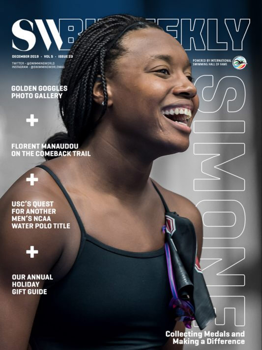 SW Biweekly 12-7-19 Cover Simone Manuel - Collecting Medals and Making a Difference 800x1070