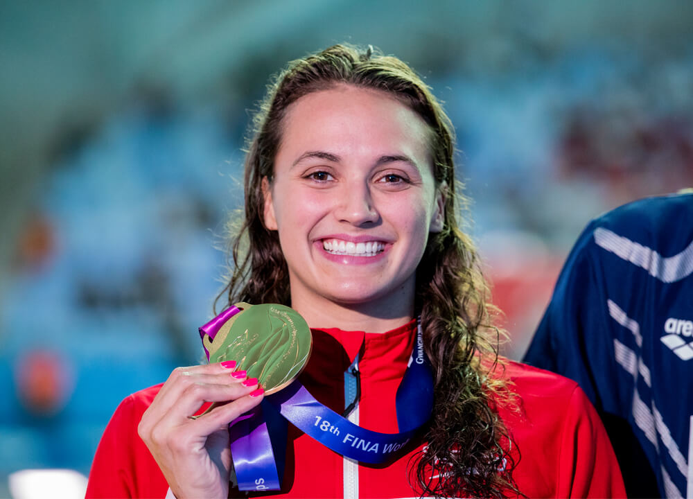 Swimming World December 2019 Swimmers of the Year - How They Train - University of Toronto Kylie Masse