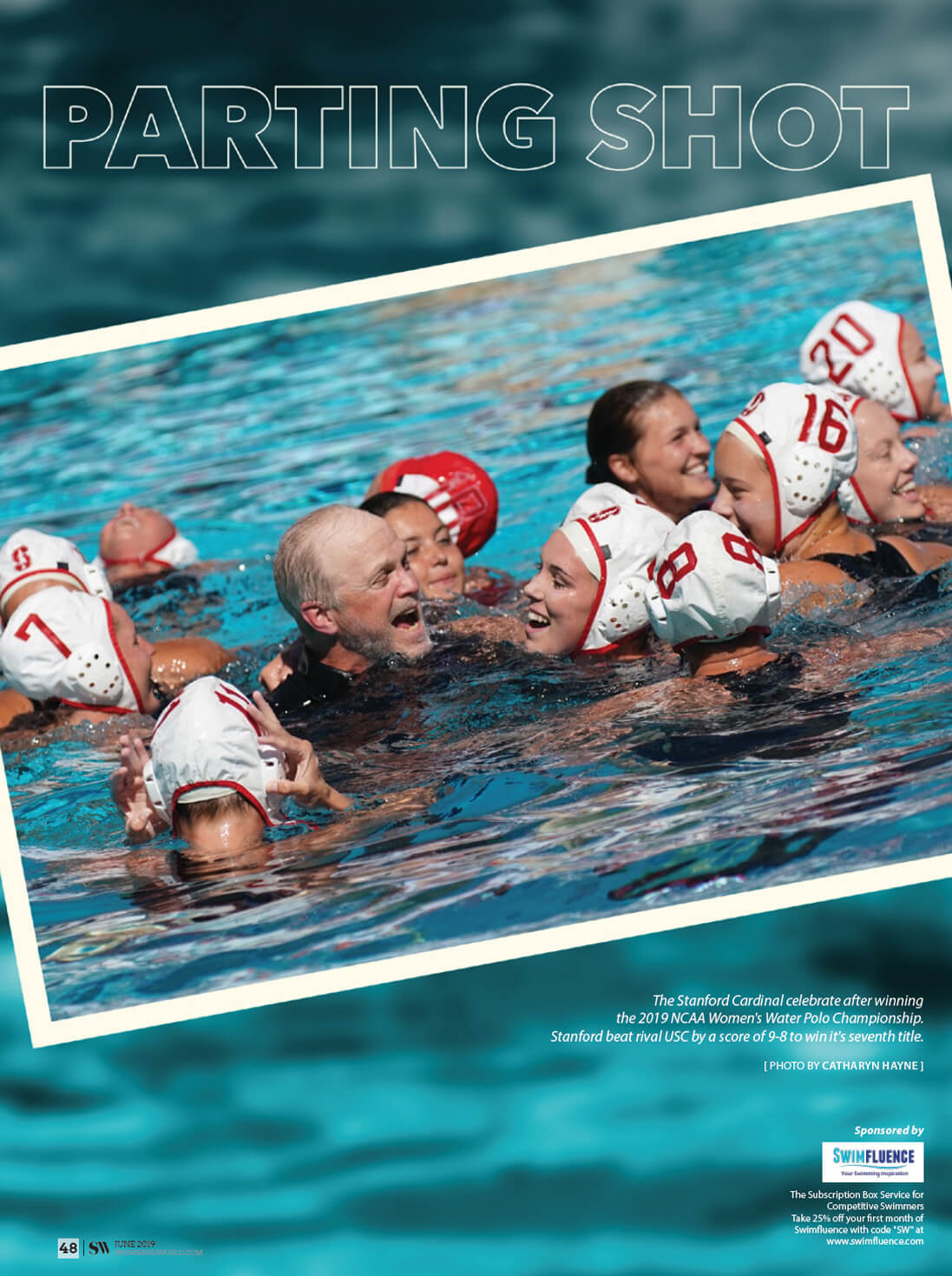 Swimming World Magazine - Parting Shot June 2019 - The Stanford Cardinals