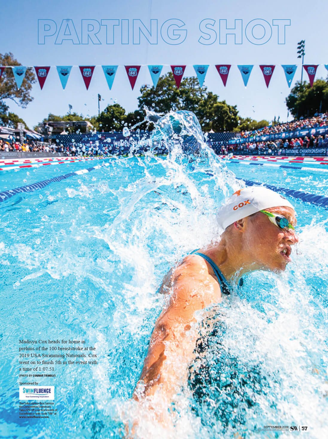 Swimming World Magazine - Parting Shot September 2019 Madisyn Cox