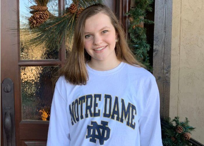Madeline Menkhaus notre dame commitment 2020