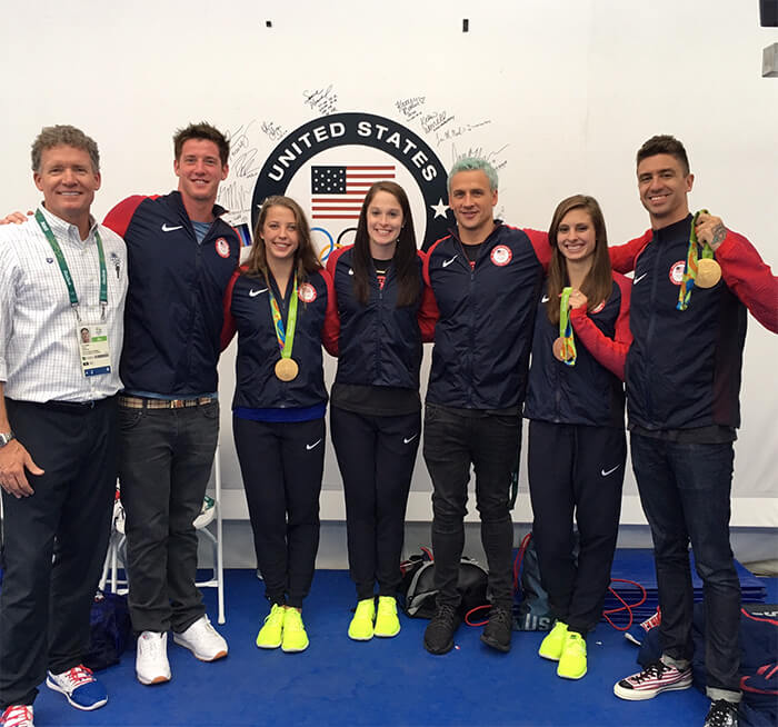 Dave Marsh with members of Team USA