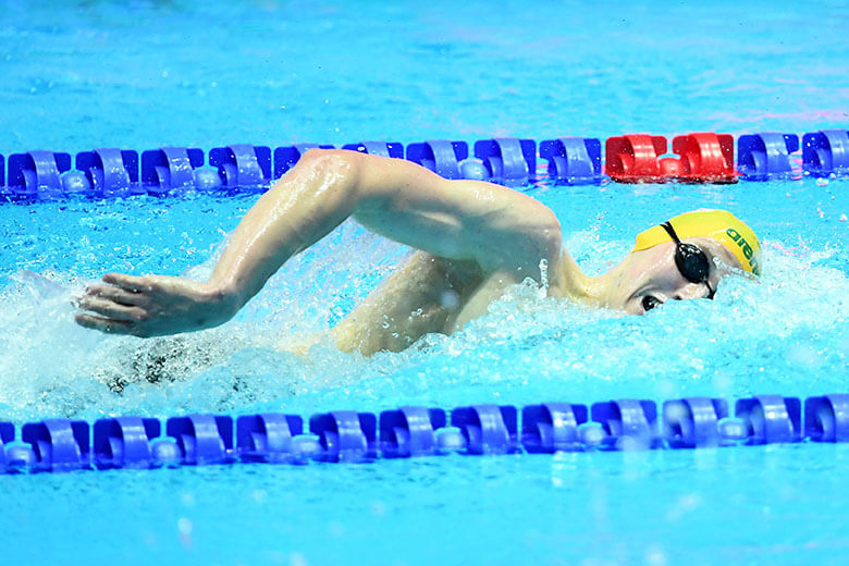 Mack Horton AUS, 400m Freestyle Final, 18th FINA World Swimming Championships 2019, 21 July 2019, Gwanju South Korea. Pic by Delly Carr/Swimming Australia. Pic credit requested and mandatory for free editorial usage. THANK YOU.