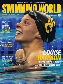 Swimming World March 2020 Cover - Louise Hansson
