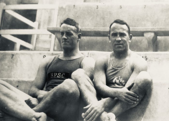 IVAN STEDMAN AND FRANK BEAUREPAIRE at the Tourelles Baths in 1924