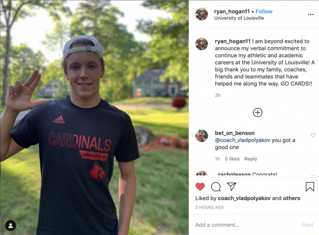 Louisville Cardinals Add Verbal from Junior National Finalist Ryan