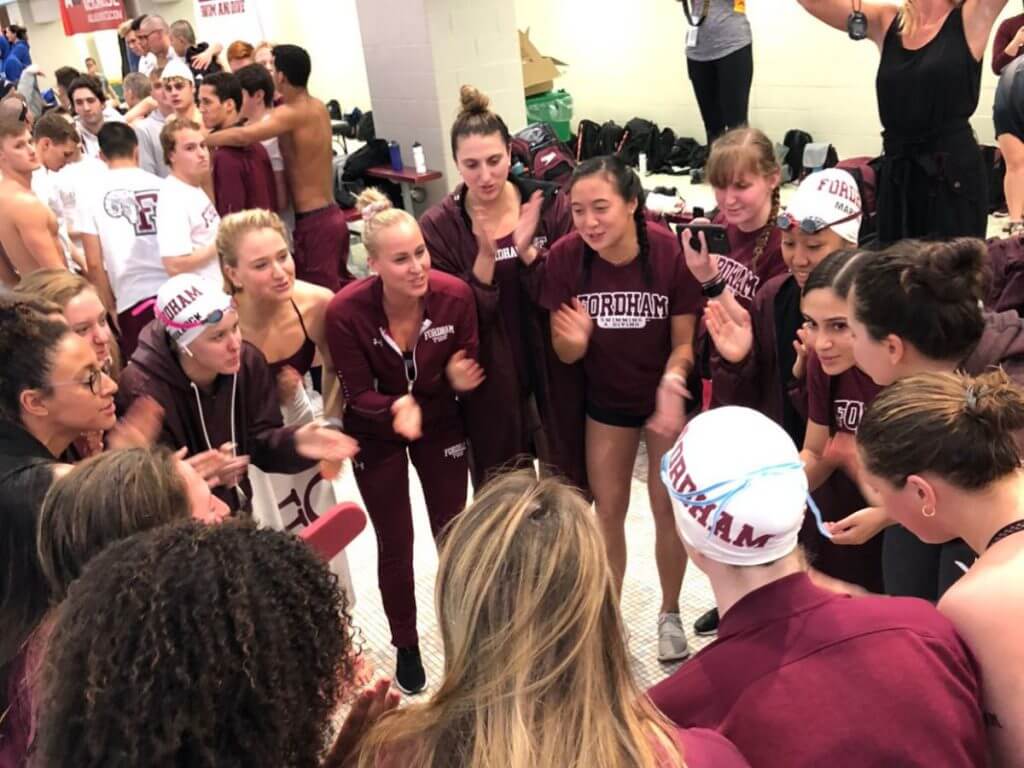 fordham team cheer