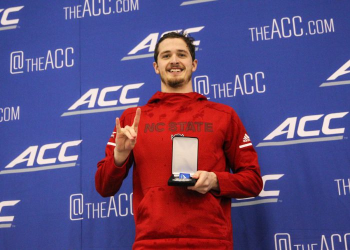 coleman stewart nc state ncsu wolfpack acc medal podium award