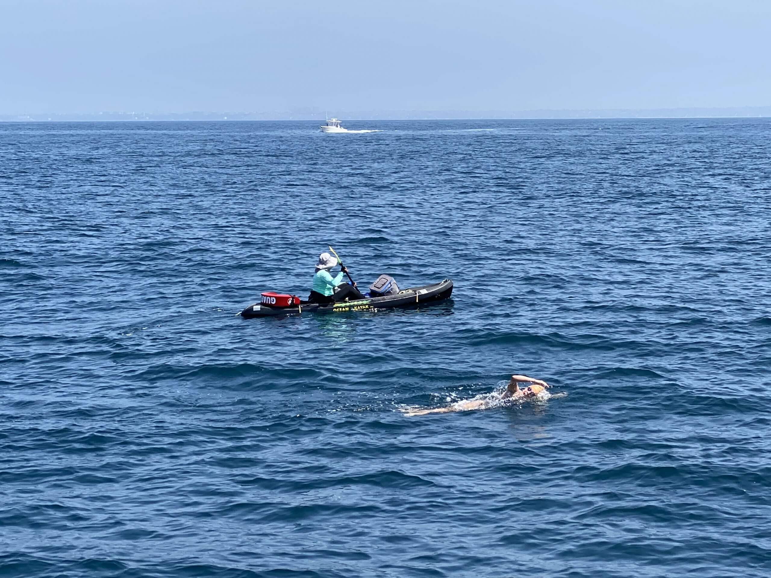 Marathon Swimmer Abby Bergman Completes Santa Monica Bay Crossing