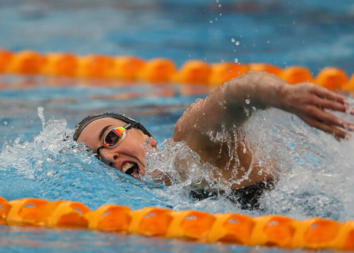 Carina Doyle, 400m Freestyle. AON Swimming New Zealand National Open Swimming Championships, National Aquatic Centre, Auckland, New Zealand, Wednesday 4 July 2018. Photo: Simon Watts/www.bwmedia.co.nz