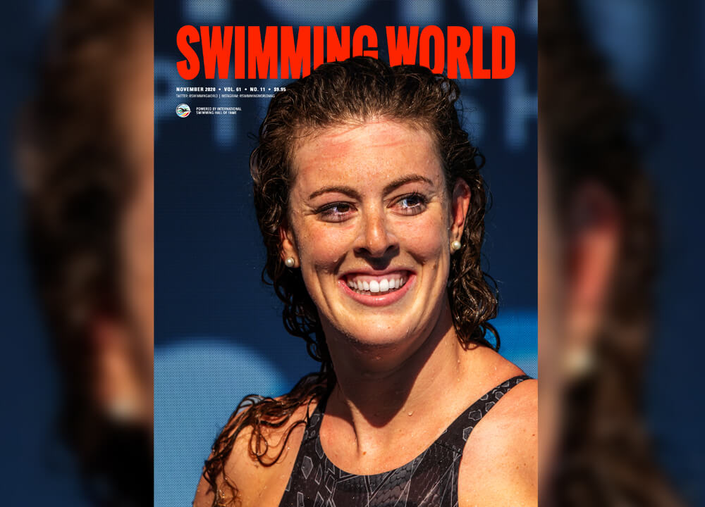 Swimming World November 2020 Cover Teaser - Allison Schmitt