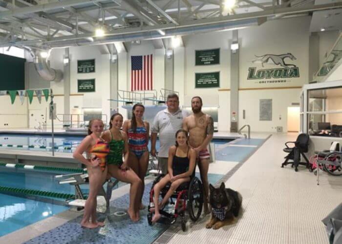 Brian Loeffler and swimmers